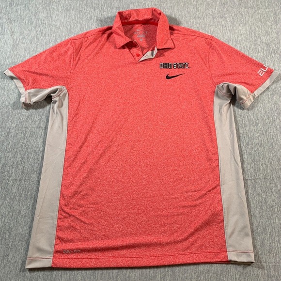 Ohio State Buckeyes Polo Adult‎ Medium Red Nike Elite Basketball - Picture 1 of 11